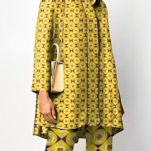 Geometric Loose Urban Long Sleeve Blouse, Blouses and Shirts, color:Yellow|size:XXL, Stylewe