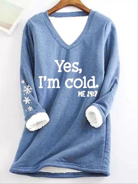 V Neck Casual Sweatshirt, Sweatshirts & Hoodies, color:Blue|size:XXL, JustFashionNow