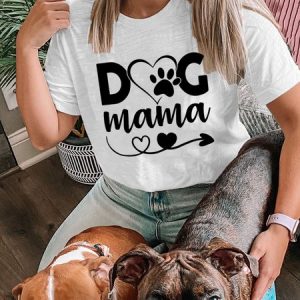 Lilicloth X Funnpaw X Manikvskhan Dog Lovers Shirt Dog Mama Women's T-Shirt, color:White|size:3XL, Lilicloth.com