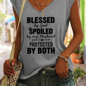 God Bless Women's, color:Gray|size:3XL, Lilicloth.com
