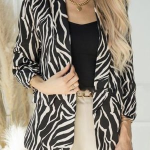 Striped Loose Casual Others Blazer, Blazers, color:Stripe|size:XL, JustFashionNow