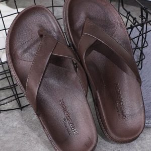 JFN  Men's Hawaii New Flat Flip-Flops Beach Slippers, Flats & Loafers, color:Brown|size:US 10, JustFashionNow