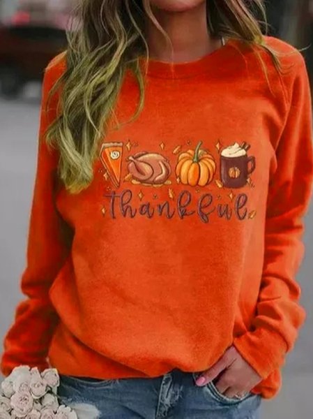 Loose Halloween Raglan Sleeve Casual Sweatshirt, Sweatshirts & Hoodies, color:Orange|size:XXL, JustFashionNow