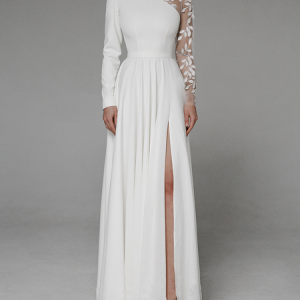 Embroidery Mesh Elegant Regular Fit Party Dress, Maxi Dresses, color:White|size:XXL, Stylewe