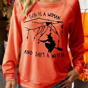 Women's Text Letters Casual Regular Fit Sweatshirt, color:Orange|size:3XL, Lilicloth.com