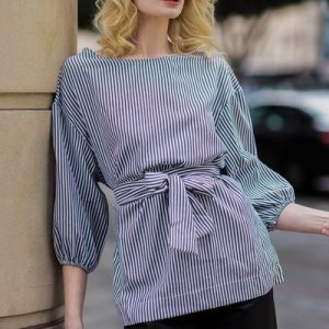 Casual 3/4 Sleeve Top, Blouses and Shirts, color:As Picture|size:XXL, Stylewe