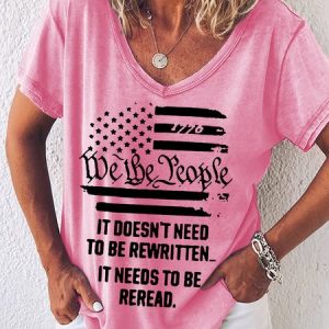 JFN Round Neck Letter Casual T-Shirt/Tee, T-Shirts, color:Pink|size:3XL, JustFashionNow