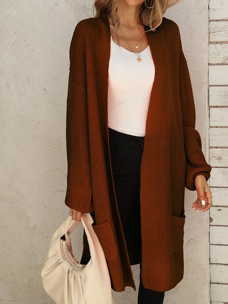 Casual Wool/Knitting Others Cardigan, Sweaters, color:Coffee|size:XL, JustFashionNow