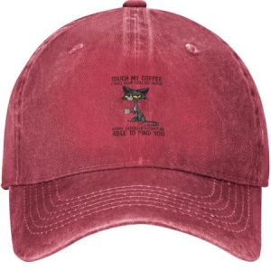 Touch My Coffee Animal Graphic Adjustable Hat, color:Red|size:One-size, Lilicloth.com