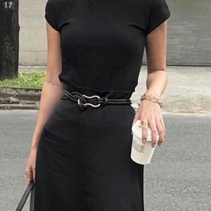 Tight High Elasticity Turtleneck Short sleeve Simple Plain T-Shirt, Tees, color:Black|size:XXL, Stylewe