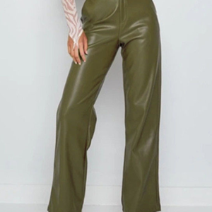 Vintage Plain High Waist Long Bell-Bottomtrousers, Pants, color:Army Green|size:3XL, Noracora
