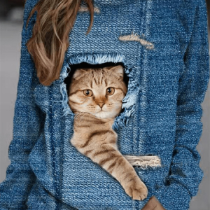 Vintage V Neck Striped Sweatshirt, Hoodies & Sweatshirts, color:Blue|size:XXL, Noracora