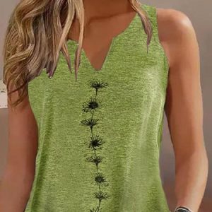 Women Casual V Neck Flotal Sleeveless Tank Top, Tank Tops & Camis, Roselinlin - Online Catalog