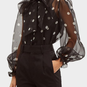 Loose Ultra lightweight Long sleeve Elegant Blouse, Blouses and Shirts, color:Black|size:XXL, Stylewe