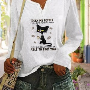 Casual Text Letters Loose T-Shirt, T-Shirts, color:White|size:XXL, JustFashionNow