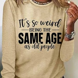 Loose Text Letters Casual Crew Neck T-Shirt, T-Shirts, color:Yellow|size:5XL, JustFashionNow