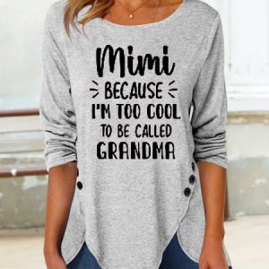 Text Letters Casual Crew Neck T-Shirt, T-Shirts, color:Light Gray|size:XXL, JustFashionNow