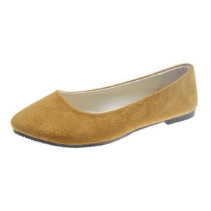 Multi-color Selection Velvet Simple Flat Shoes, Flats, color:Apricot|size:43, JustFashionNow