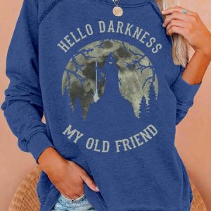 Women's Christmas Witch Casual Sweatshirt, color:Blue|size:3XL, Lilicloth.com