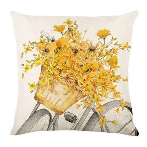 Botanical Floral Throw Pillowcase, Home Textile, color:Color4|size:18''*18''(1PCS), Noracora