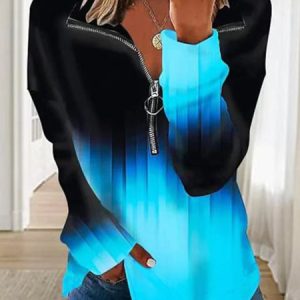 Casual Ombre Regular Fit Sweatshirt, Sweatshirts & Hoodies, color:Black|size:XXL, JustFashionNow