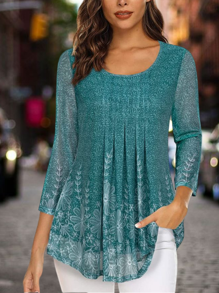 Vacation Crew Neck T-Shirt, T-Shirts, color:Green|size:XXL, JustFashionNow