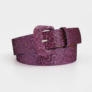Retro Sequin Glitter Costume Matching Party Belt, Belts, color:Dark Pink|size:One-size, JustFashionNow