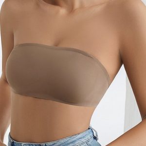 Casual Plain Bra & Bralette, Lingeries, color:Light Coffee|size:XL, Noracora