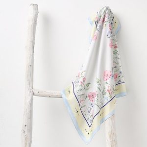 JFN Botanical Print Square, Women Scarves & Shawls, color:As Picture|size:One-size, JustFashionNow