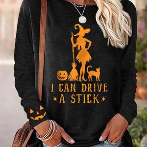 Crew Neck Loose T-Shirt Halloween, T-shirts, color:Black|size:XXL, Noracora