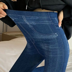 Knitted Tight Casual Legging, Leggings, color:Blue|size:XXL, JustFashionNow