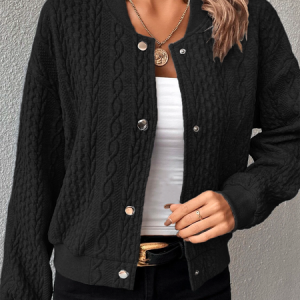 Stand Collar Loose Casual Jacket, JustFashionNow Jackets, color:Black|size:XXL,