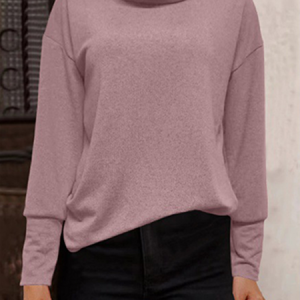 Stand Collar Long Sleeve Plain Regular Medium Elasticity Loose Shirt For Women, Blouses, color:Pink|size:3XL, Noracora