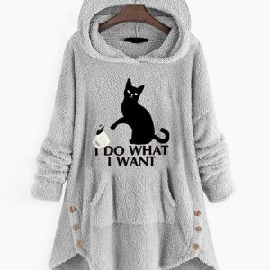 Regular Fit Casual Animal Sweatshirt, Sweatshirts & Hoodies, color:Gray|size:XXL, JustFashionNow