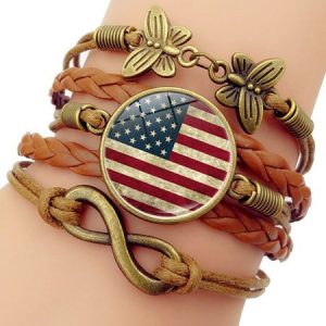 American Flag Layered Bracelet, Bracelet, color:Color2|size:One-size, Noracora