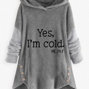 Plus Size Casual Long Sleeve Hoodie Printed Top, Hoodies, color:Gray|size:4X, JustFashionNow