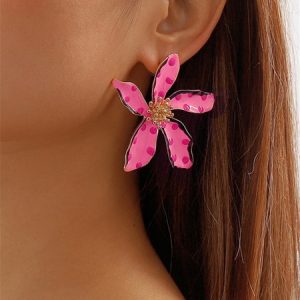 Women's Flower Earrings, Earrings, color:Pink|size:One-size, Stylewe