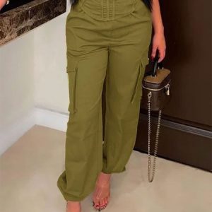 Urban Loose Plain Cargo Pants, Cargo Pants, color:As Picture|size:XXL, Stylewe