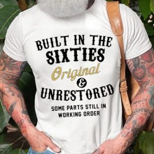 Men's Built In The Sixties Printed T-shirt, color:White|size:3XL, Lilicloth.com