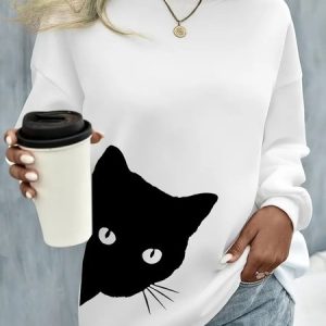 Casual Loose Sweatshirt, Sweatshirts & Hoodies, color:White|size:3XL, JustFashionNow