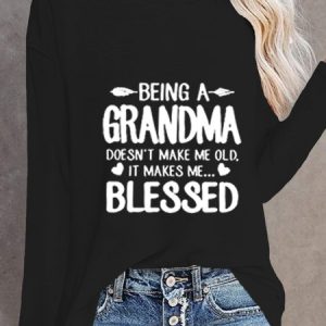 Casual Long Sleeve Crew Neck Printed Top T-shirt, T-shirts, color:Black|size:XXL, Noracora