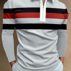 Urban Shawl Collar Regular Sleeve Casual Polo, Polos, color:Color24|size:3XL, JustFashionNow