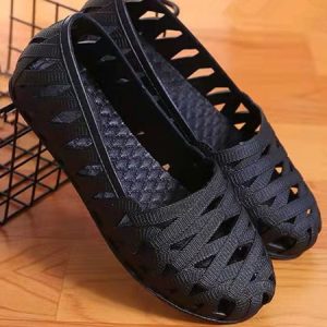 Women's Waterproof Hollow Out Beach Slip On Shoes, Flats, color:Black|size:41, JustFashionNow