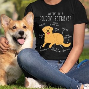 Lilicloth X Funnpaw Women's Anatomy Of A Golden Retreiever T-Shirt, color:Black|size:L, Lilicloth.com