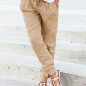 JFN Solid Casual Pants, Pants, color:0895-Kaki|size:XXL, JustFashionNow