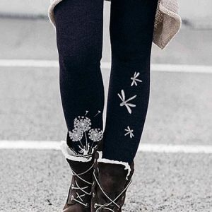 Floral Regular Fit Leggings, leggings, Roselinlin - Online Catalog