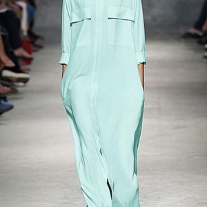 Casual Shirt Collar Dress, Maxi Dresses, color:Blue|size:XXL, Stylewe