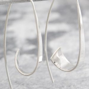 Vintage Silver Metal Earrings Casual Women Jewelry, Earrings, color:Silver|size:One-size, JustFashionNow