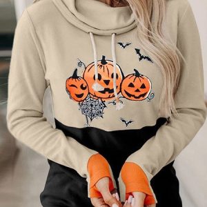 Casual Hoodie Halloween (pumpkin) Hoodie, Hoodies & Sweatshirts, color:Multicolor|size:XXL, Noracora