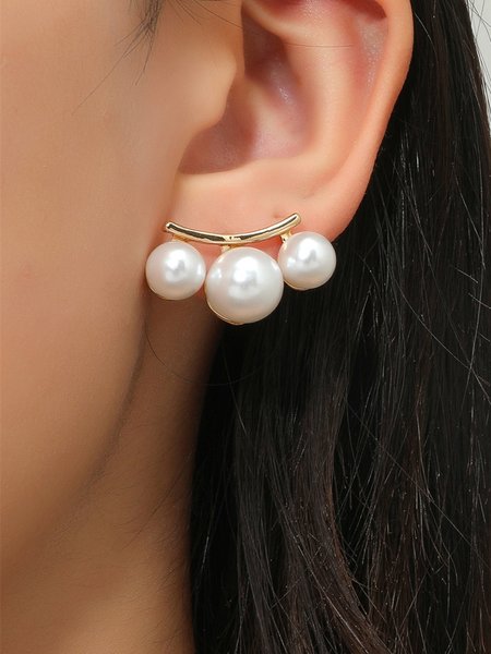 Elegant Imitation Pearl Stud Earrings, Earrings, color:As Picture|size:One-size, Stylewe